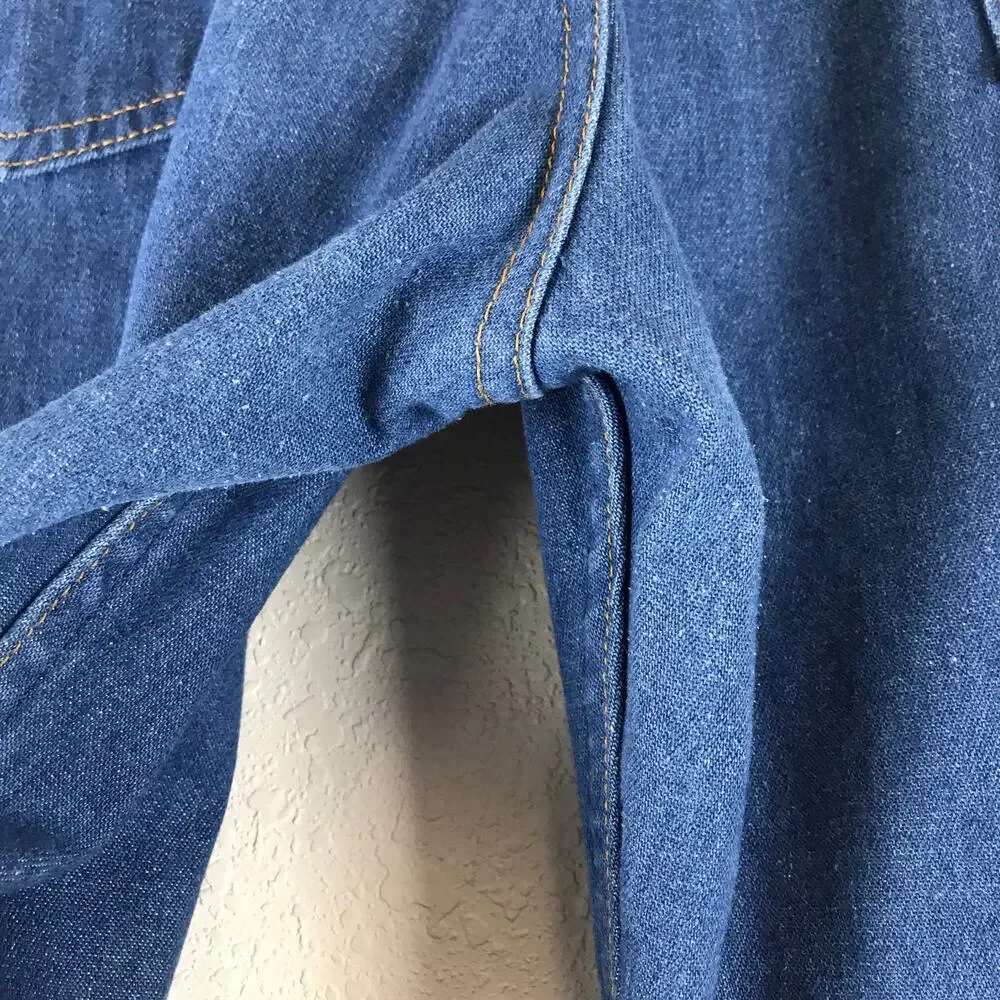 Vintage Levi's 517 1970's Orange Tab Talon Zipper Boot Cut USA Made Blue Jeans